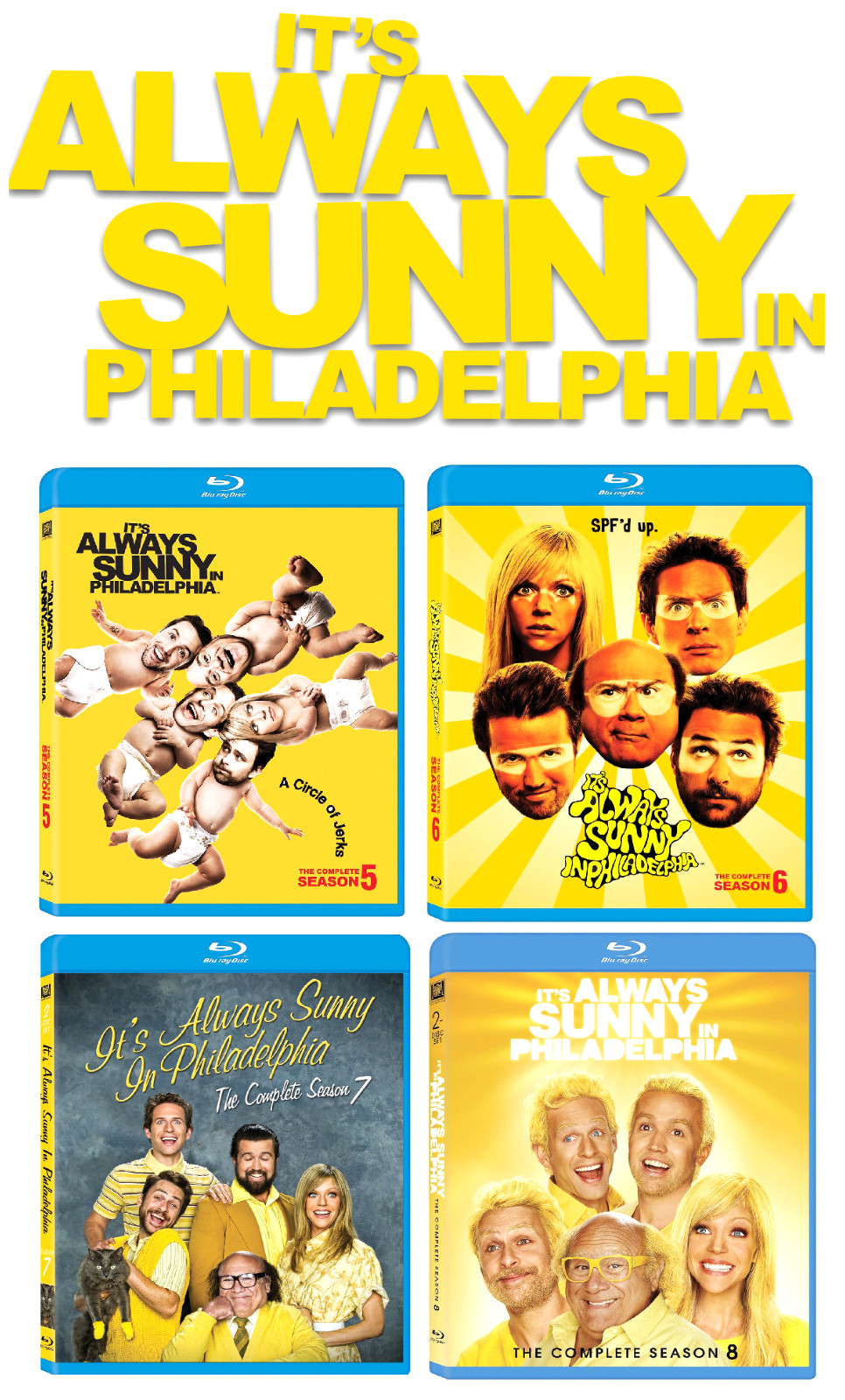 It's Always Sunny in Philadelphia SEASONS 5-8 (BLU-RAY) BRAND NEW & SEALED It's Always Sunny in Philadelphia SEASONS 5-8 (BLU-RAY) BRAND NEW & SEALED