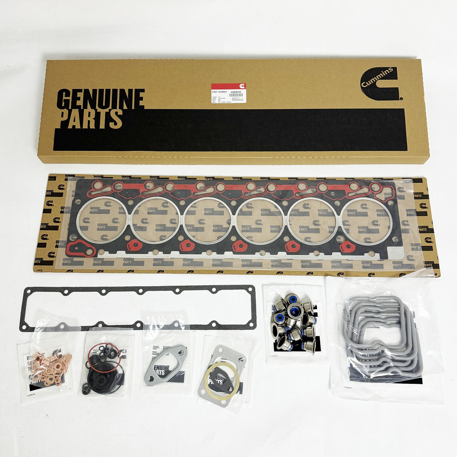 Cummins 4089649 Complete Upper Gasket Kit Set For 1989-98 Dodge 5.9L 12 Valve Cummins 4089649 Complete Upper Gasket Kit Set For 1989-98 Dodge 5.9L 12 Valve