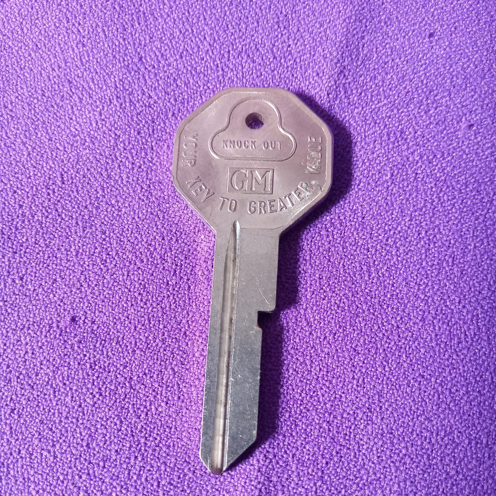 Circa 1960 GM Original Car Key Blank/ Briggs & Stratton/Knock-Out Intact/Rare Circa 1960 GM Original Car Key Blank/ Briggs & Stratton/Knock-Out Intact/Rare