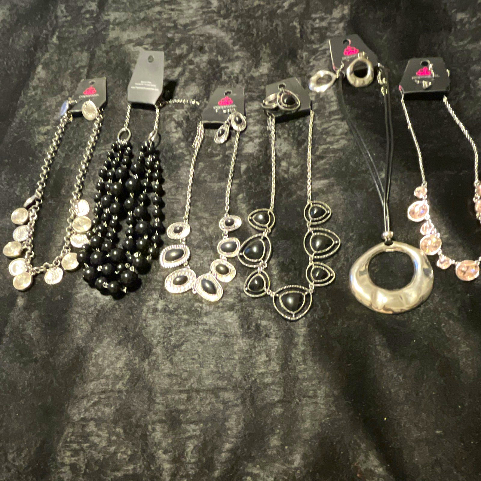 Paparazzi Silver Tone Black Mixed Jewelry Lot Necklace Earrings Women’s 6pc Paparazzi Silver Tone Black Mixed Jewelry Lot Necklace Earrings Women’s 6pc