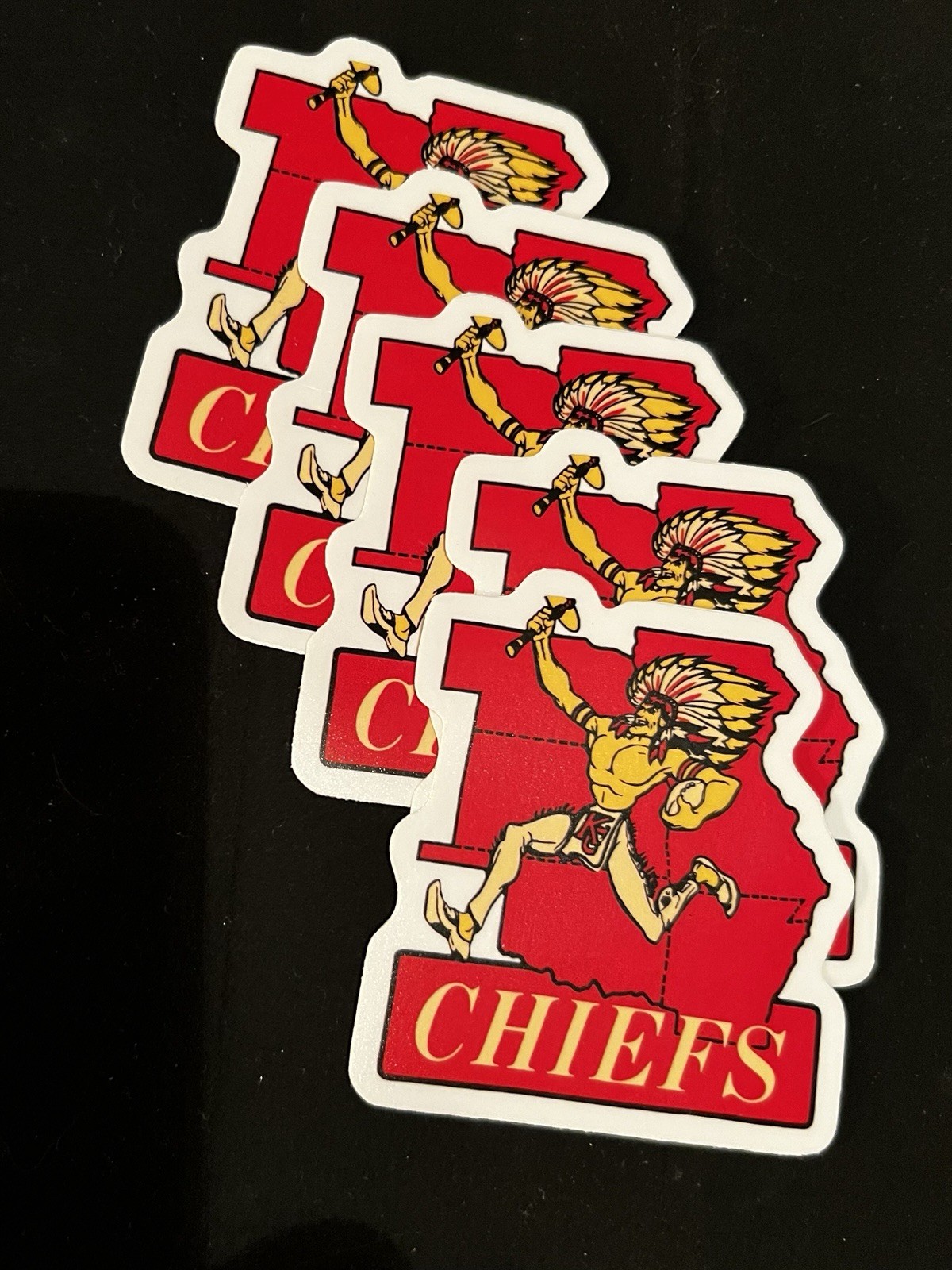 Kansas City Chiefs Vintage Stickers. Approximately 3 X 3. Inches Kansas City Chiefs Vintage Stickers. Approximately 3 X 3. Inches