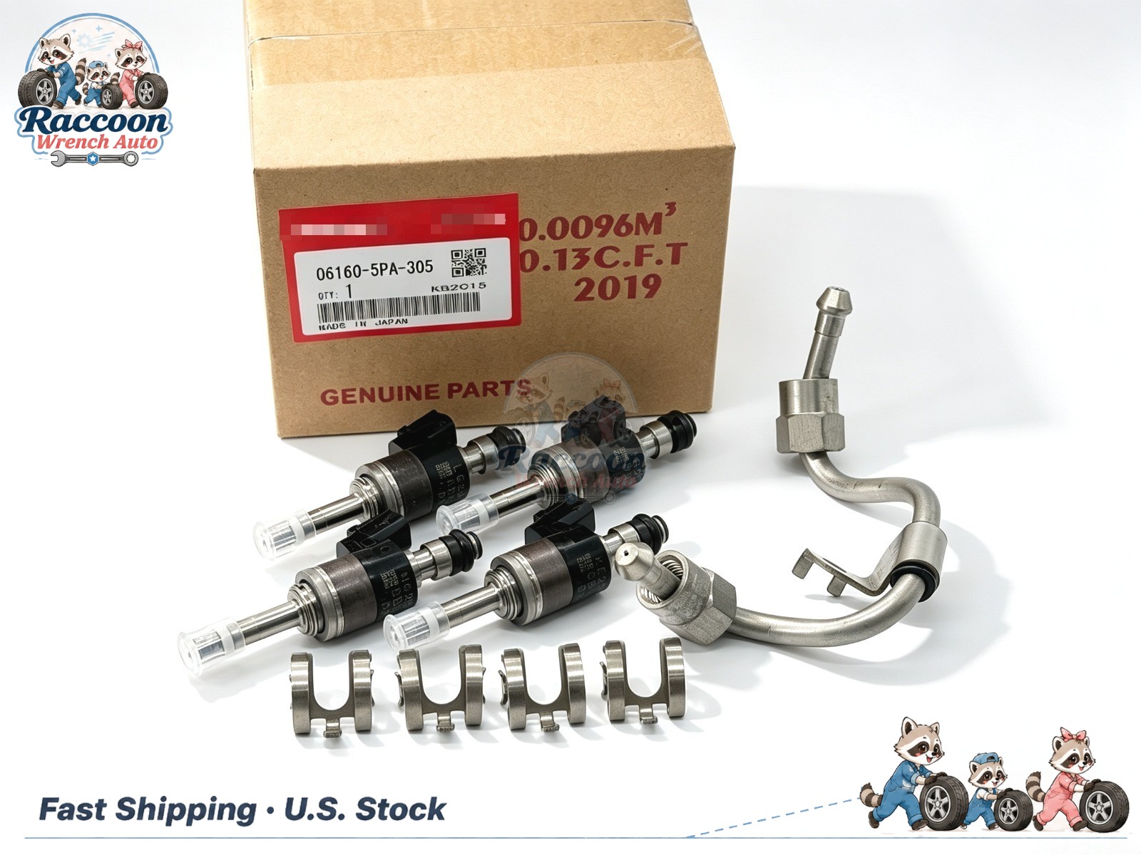 NEW For Honda Injector Kit Fuel 1.5L (VIN REQ) 06160-5PA-305 16012-5PA-315