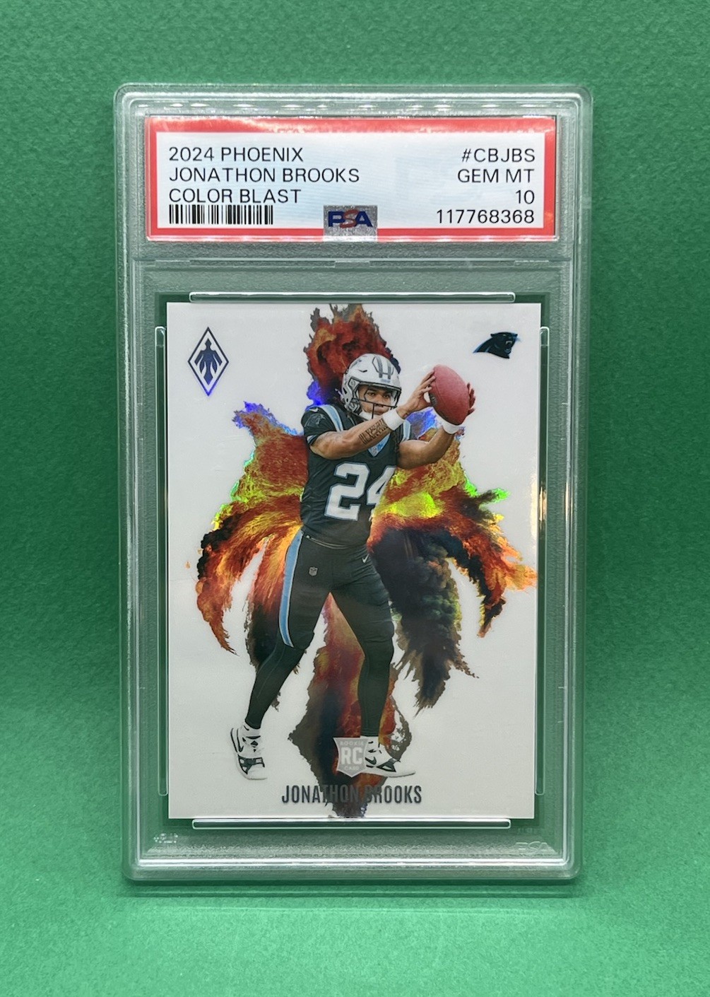 Panini 2024 Phoenix Color Blast Jonathon Brooks Rookie #CBJBS PSA 10 Panini 2024 Phoenix Color Blast Jonathon Brooks Rookie #CBJBS PSA 10