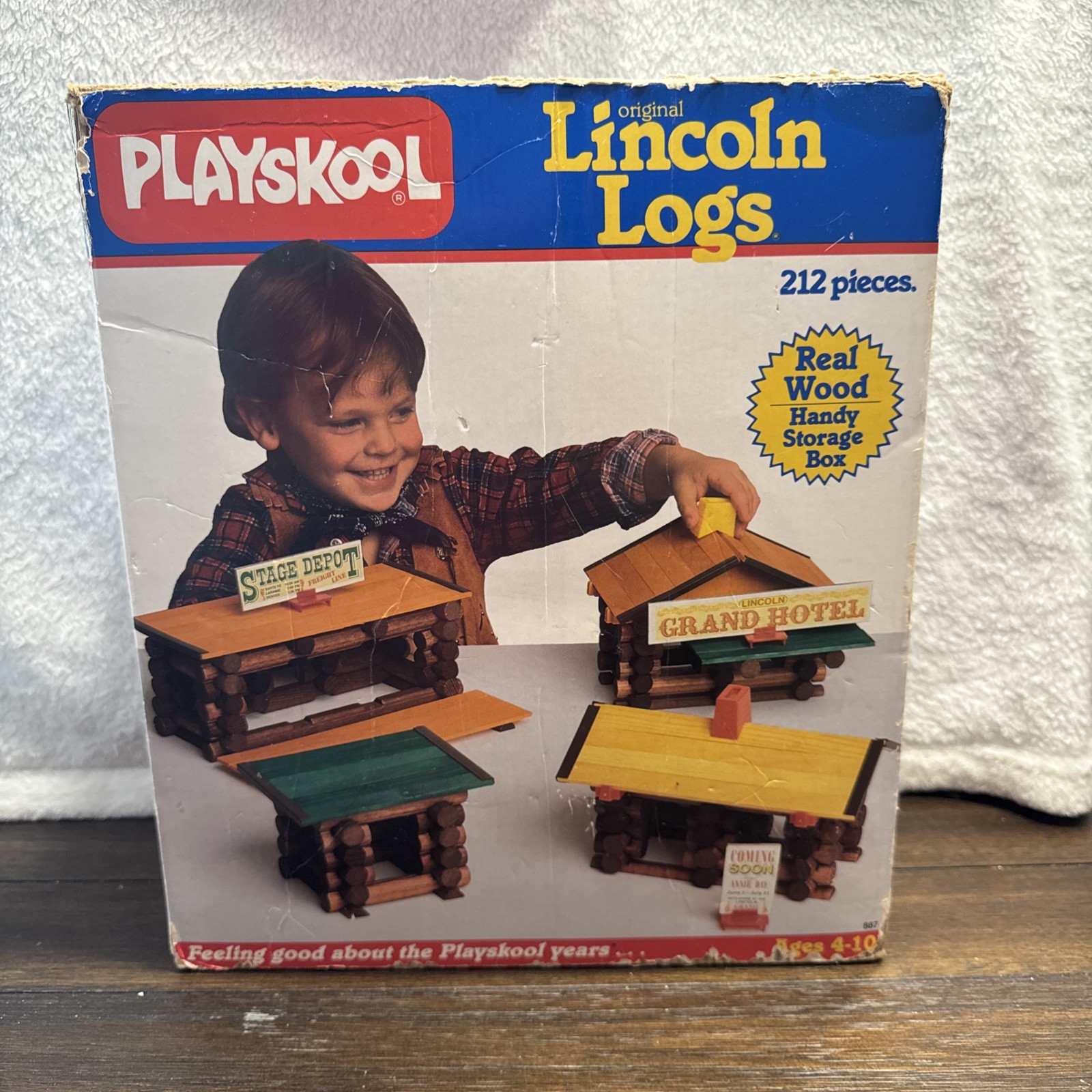 Vintage 1986 Playskool Lincoln Logs #887 Original Box Vintage 1986 Playskool Lincoln Logs #887 Original Box