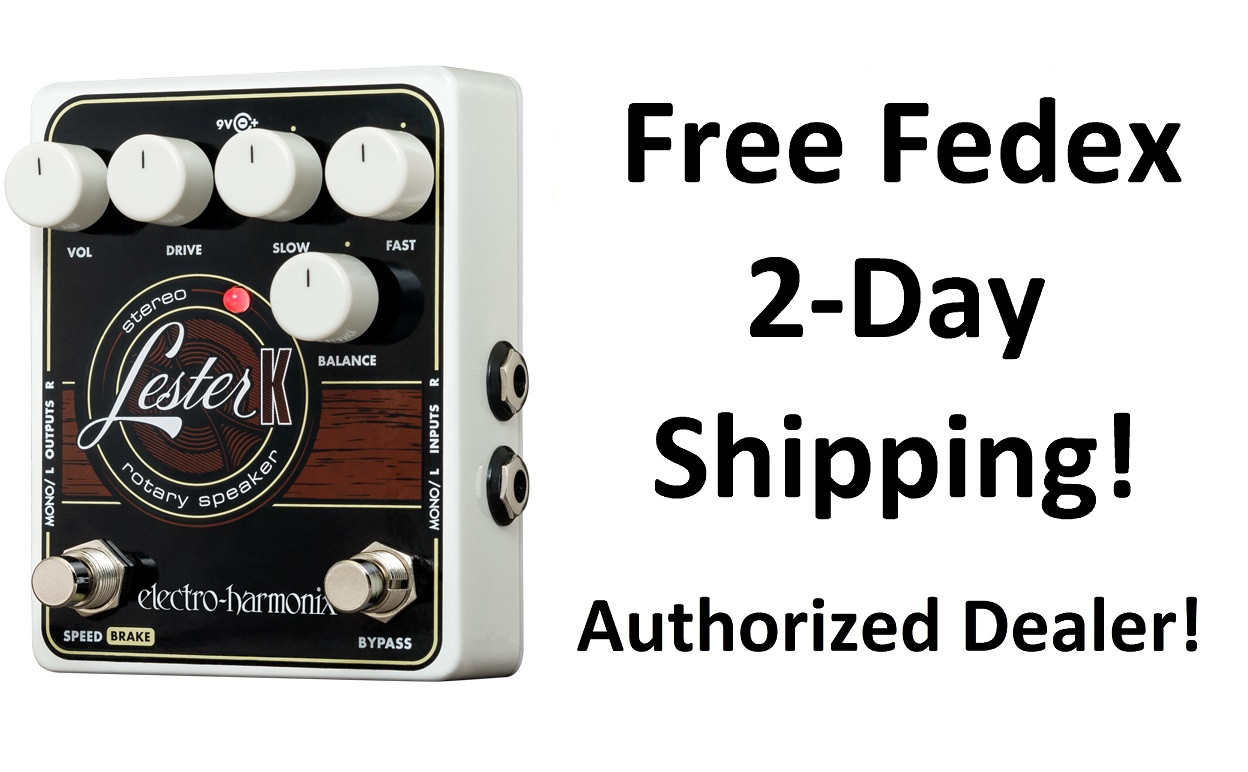 New Electro-Harmonix EHX Lester K Stereo Rotary Speaker Guitar Effects Pedal
