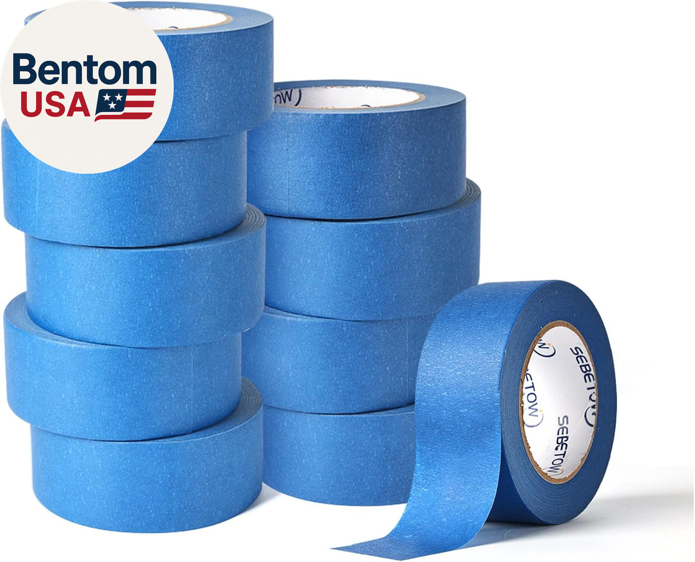 10 Rolls Painters Tape 2 Inch Bulk Painter Tape Blue Wide Roll, Blue Masking Tap 10 Rolls Painters Tape 2 Inch Bulk Painter Tape Blue Wide Roll, Blue Masking Tap