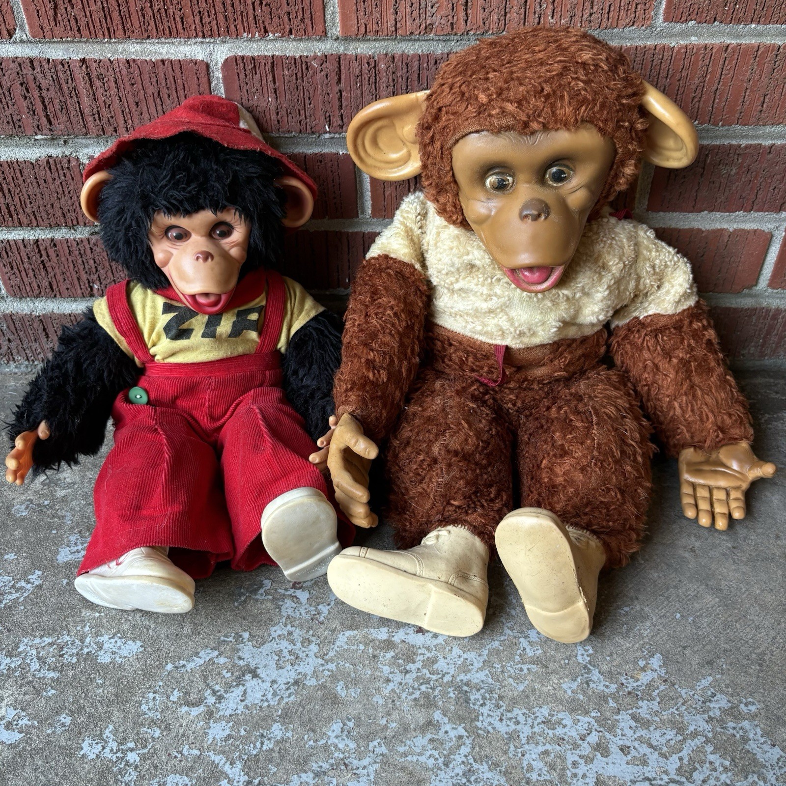 VTG 50’s Rushton Rubber Faced Monkey Lot Of 2 Zippy Mr. Bim Howdy Doody RARE VTG 50’s Rushton Rubber Faced Monkey Lot Of 2 Zippy Mr. Bim Howdy Doody RARE