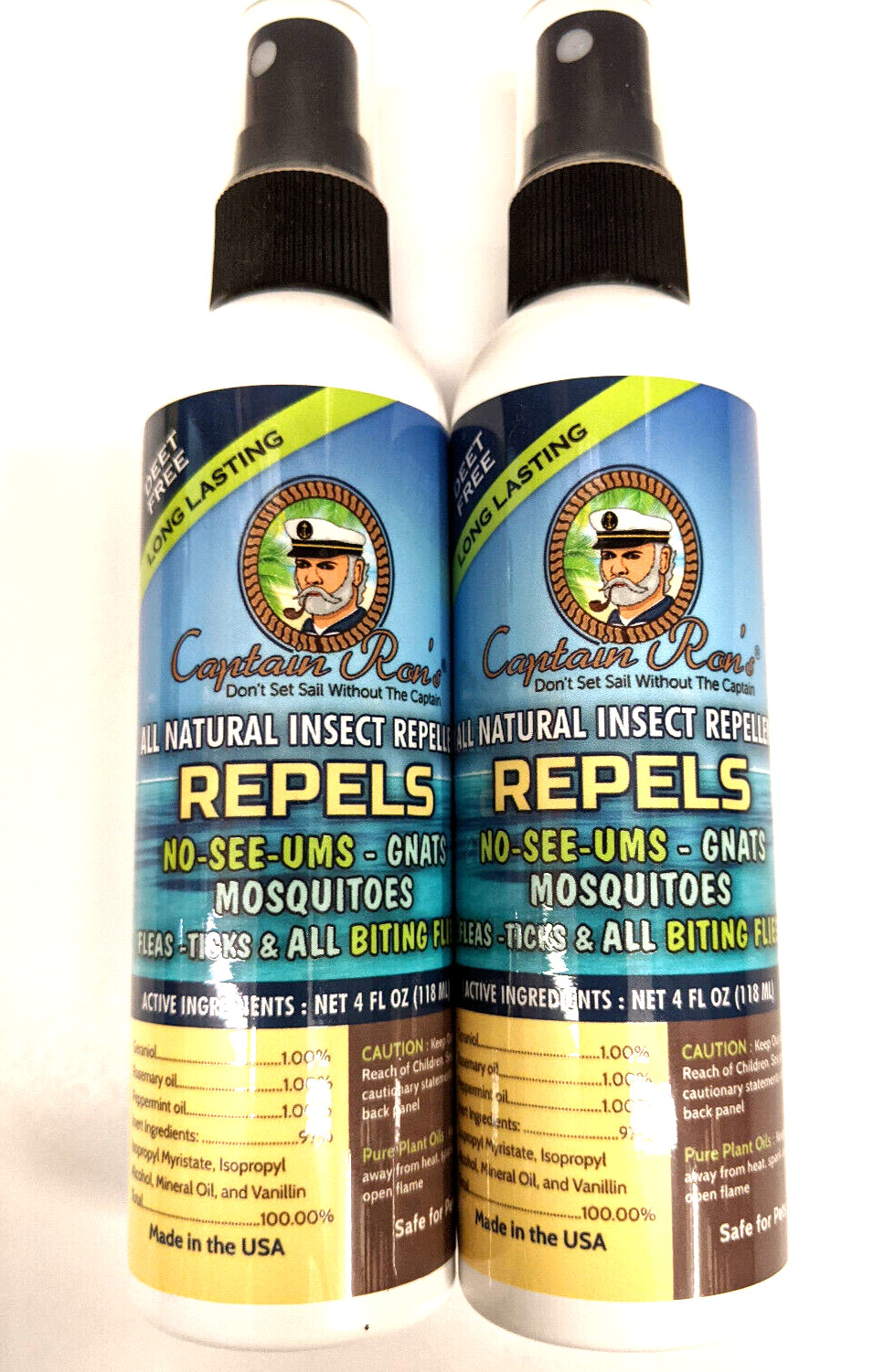 All Natural Captain Ron\'s Bug Repellent Spray 2 pack All Natural Captain Ron\'s Bug Repellent Spray 2 pack