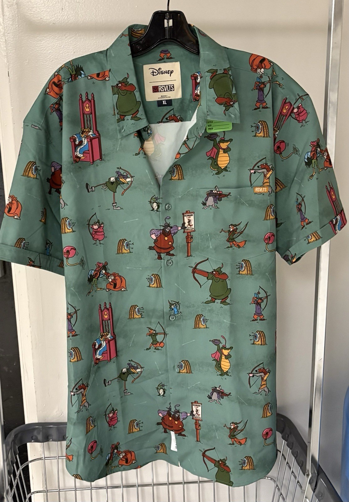 RSVLTS x Disney Robin Hood Archrivals Kunuflex Short Sleeve Shirt AOP XL RSVLTS x Disney Robin Hood Archrivals Kunuflex Short Sleeve Shirt AOP XL