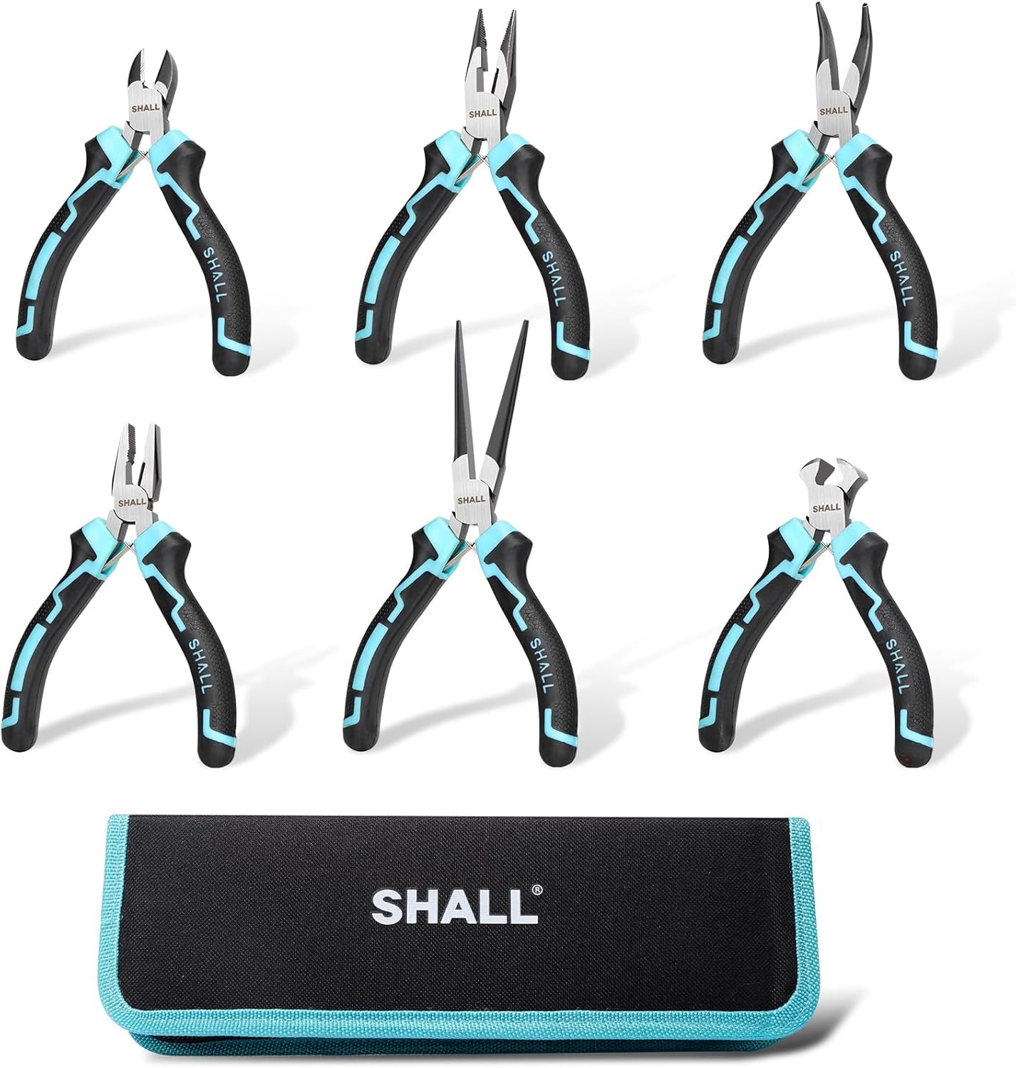 SHALL Mini Pliers Set, 6-Piece Small Tool Set Includes mini, Black SHALL Mini Pliers Set, 6-Piece Small Tool Set Includes mini, Black