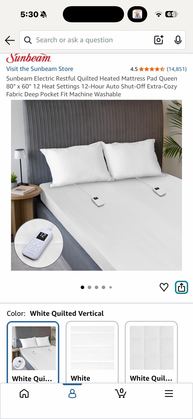 Sunbeam Queen Heated Mattress Pad White Dual Control 12 Heat Settings Tested Sunbeam Queen Heated Mattress Pad White Dual Control 12 Heat Settings Tested