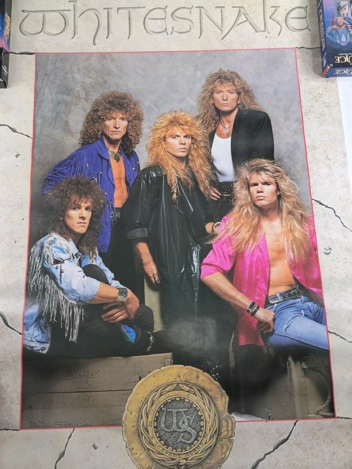 Whitesnake 1987 Band Poster 22.5x34 English Heavy Metal Vintage 