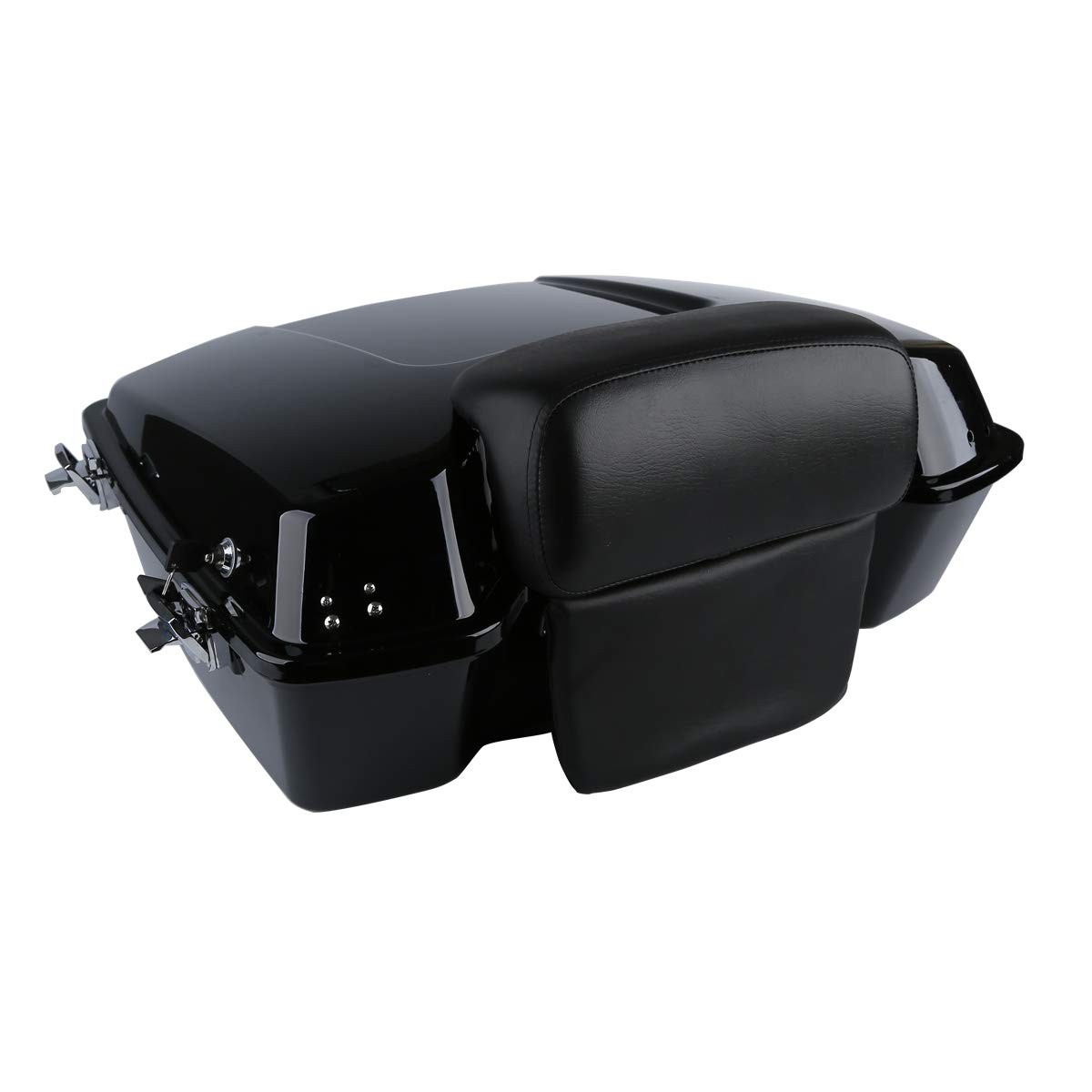 Black Razor Trunk Latch Backrest for Harley Street Glide Road King 1997 2013