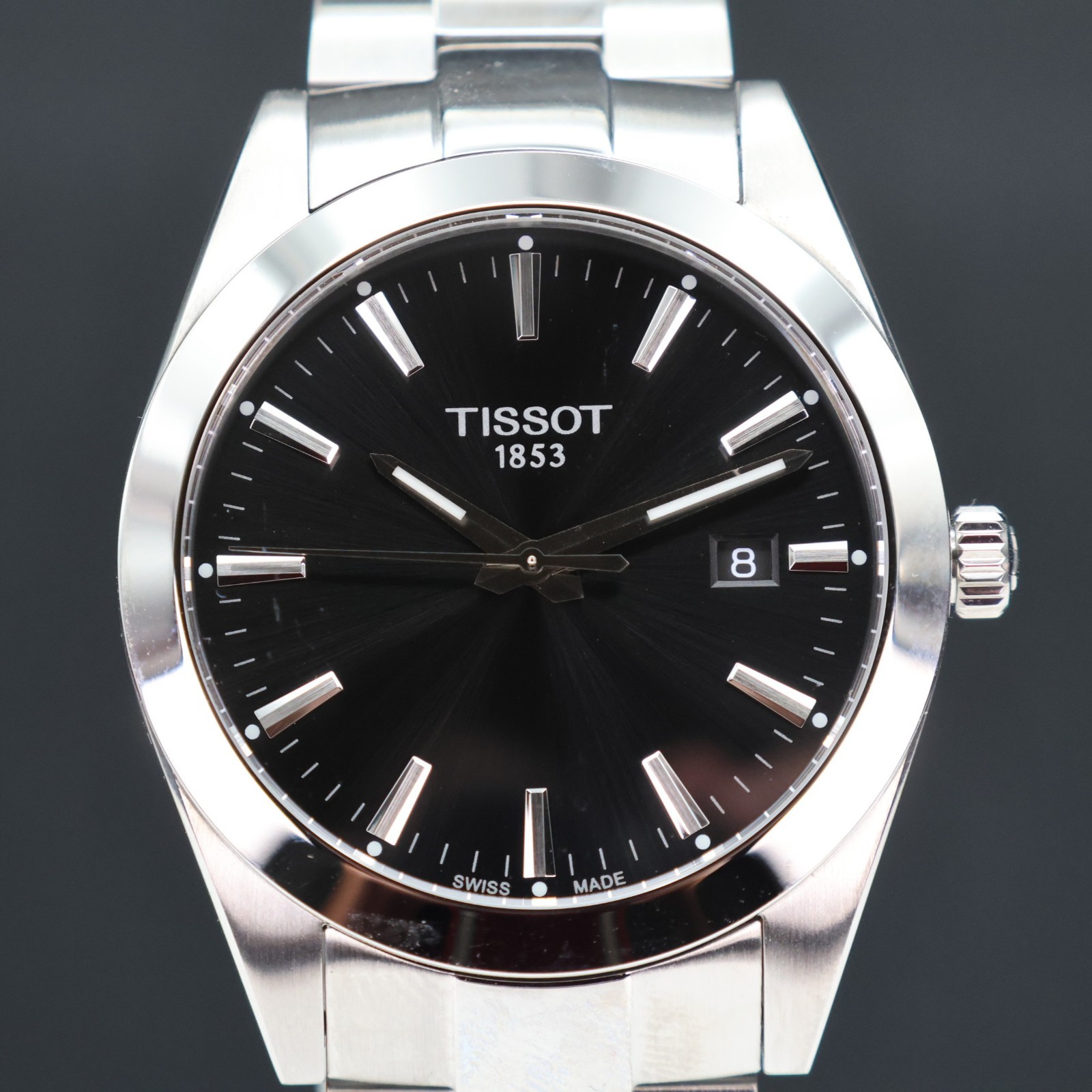 Tissot Gentleman 40mm Black Dial Quartz Stainless Steel Watch T1274101105100 ⚫
