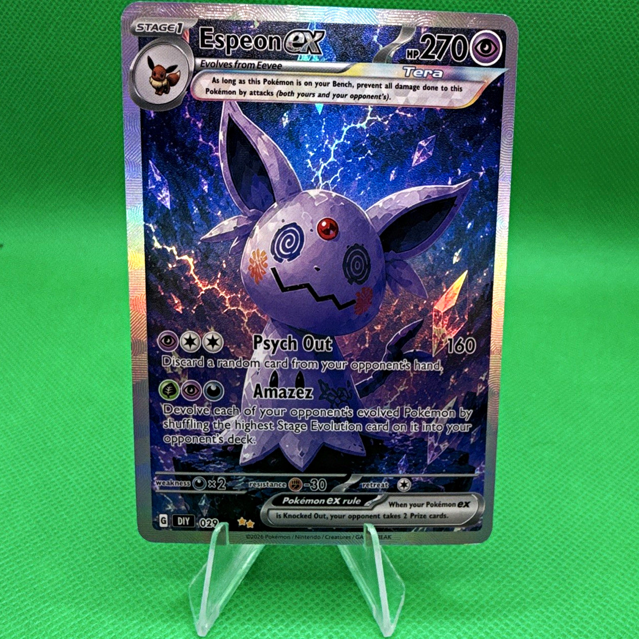 The Pokémon Company Pokémon TCG Espeon ex Ultra Rare Full Art Holo EN 029/162 The Pokémon Company Pokémon TCG Espeon ex Ultra Rare Full Art Holo EN 029/162