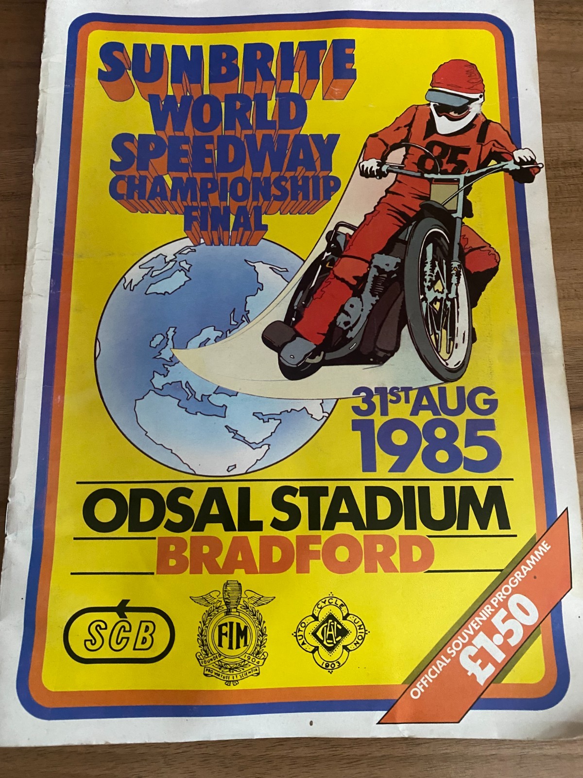 VINTAGE 1985 WORLD SPEEDWAY CHAMPIONSHIP FINAL PROGRAMME BRADFORD ODSAL GUNDERSE VINTAGE 1985 WORLD SPEEDWAY CHAMPIONSHIP FINAL PROGRAMME BRADFORD ODSAL GUNDERSE