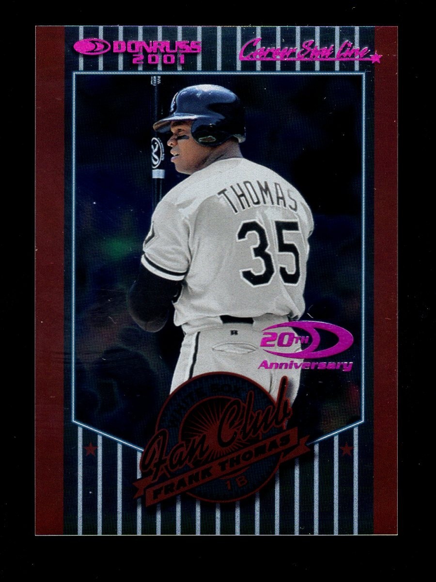 2001 DONRUSS CAREER STAT LINE #207 FRANK THOMAS 298/344 WHITE SOX