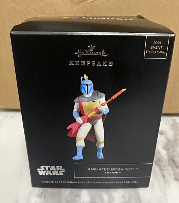 Hallmark Keepsake Star Wars Boba Fett Animated Christmas Ornament 2021 Exclusive Hallmark Keepsake Star Wars Boba Fett Animated Christmas Ornament 2021 Exclusive