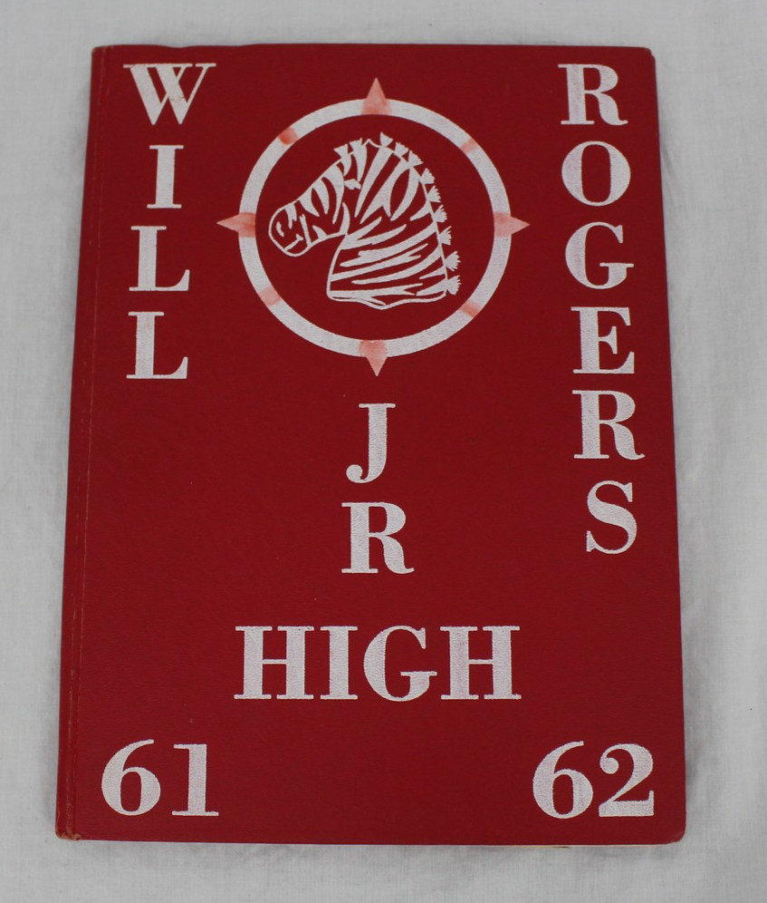 Vintage 1962 Will Rogers Jr High School Yearbook Red Hardcover Claremore OK