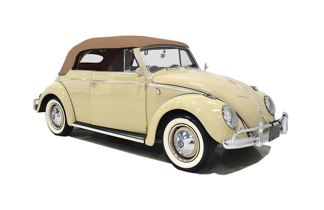 Fits VW Volkswagen Beetle 1973-1979 Convertible Soft Top TAN Vinyl