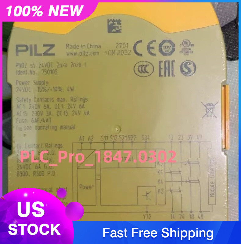 750105 1PCS Brand New pilz 750105 PNOZ S5 24VDC  Fast delivery