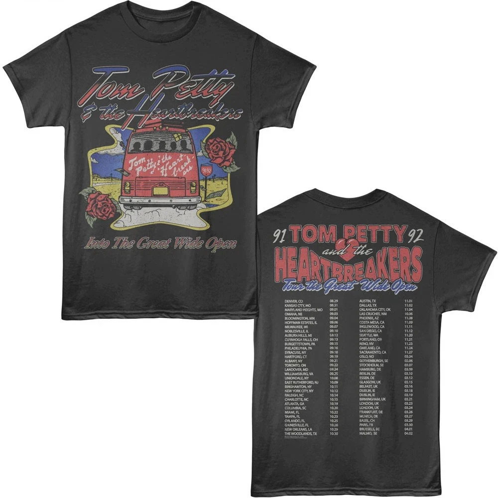 Tom Petty & The Heartbreakers Great Wide Open Tour 91-92Unisex T-shirt Two-sided