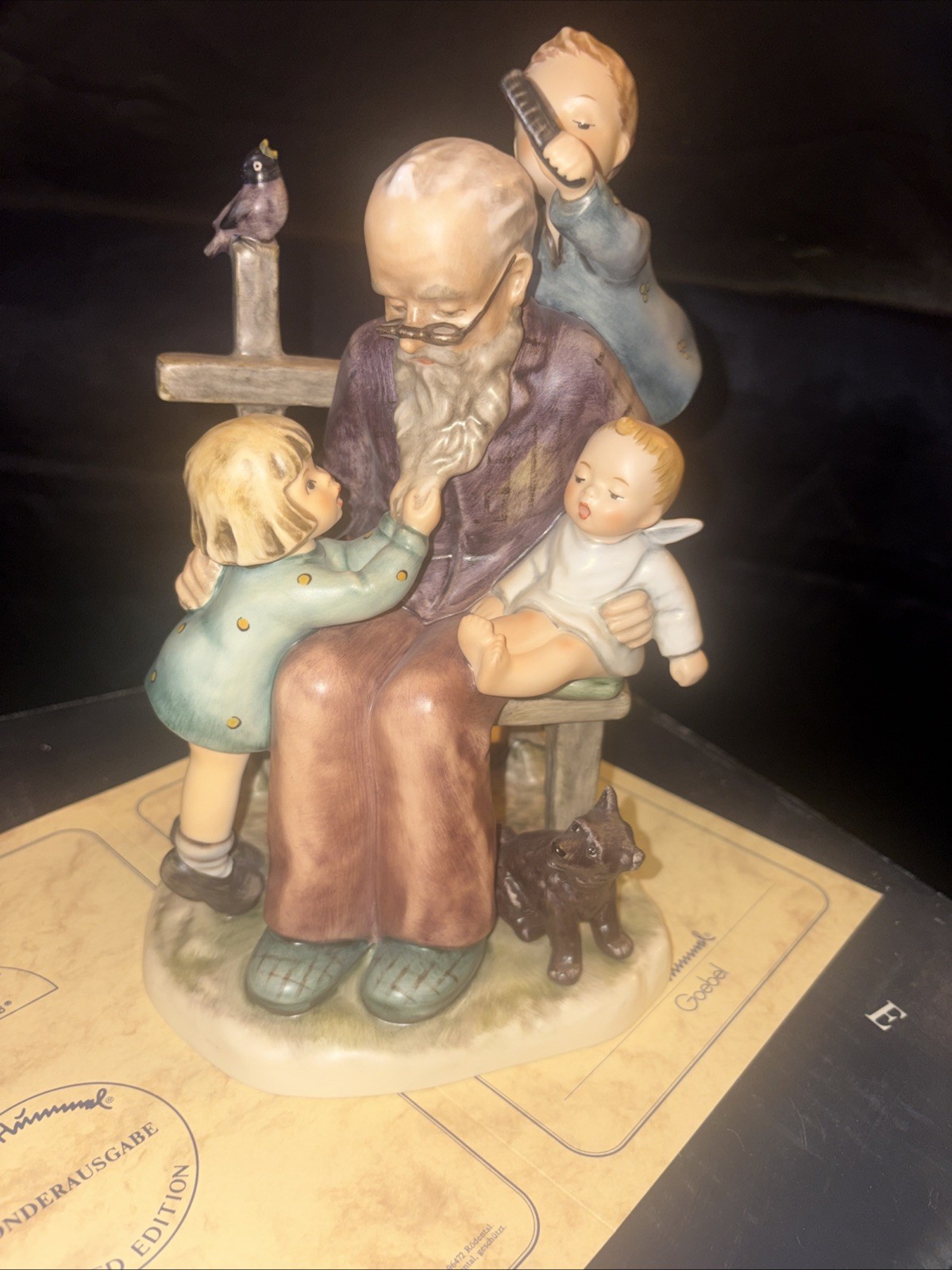 M.J.Hummel Goebel At Grandpa's Hum 621 Figurine TMK-7 with COA & Box M.J.Hummel Goebel At Grandpa's Hum 621 Figurine TMK-7 with COA & Box