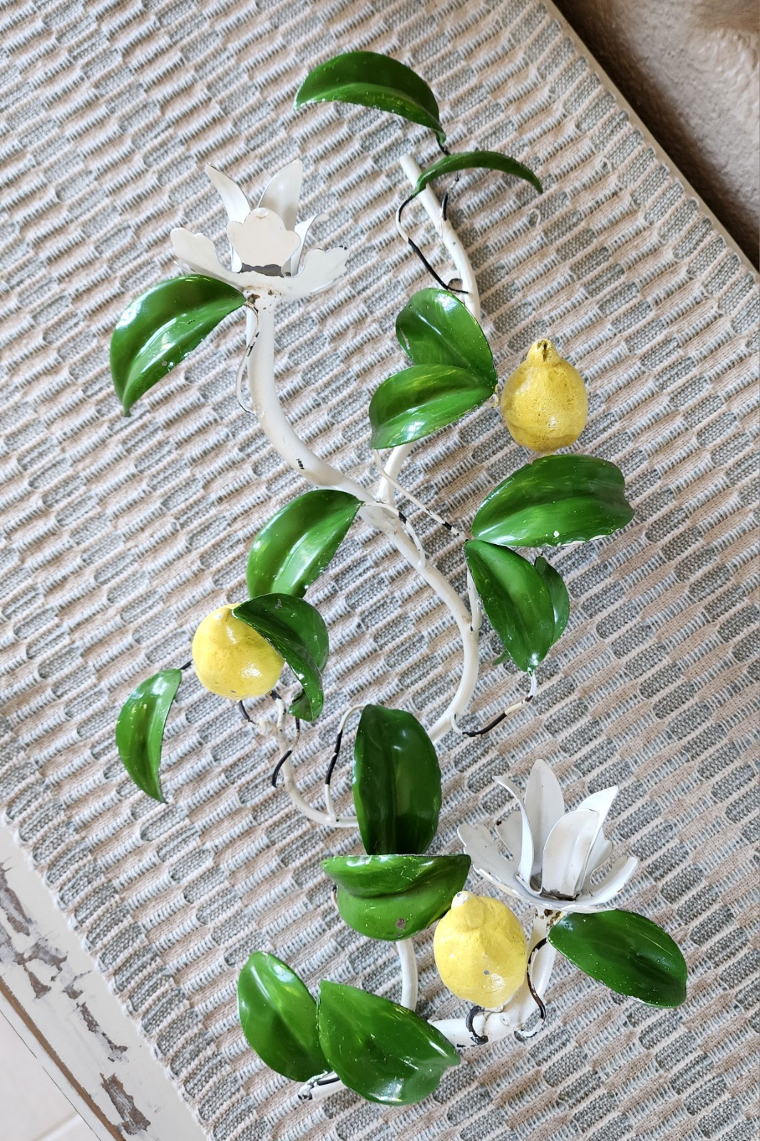 Beautiful Italian Lemon Tole Sconce Beautiful Italian Lemon Tole Sconce