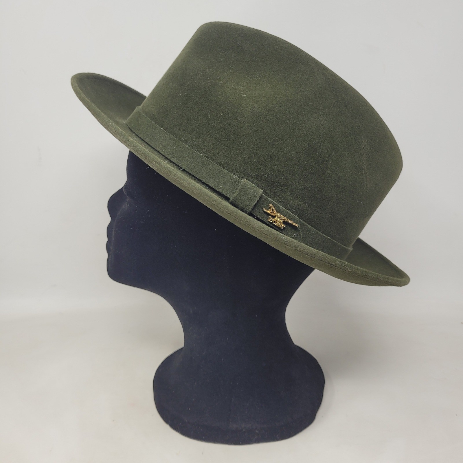 Vintage Dobbs Hat 7 Forest Green Felt Fedora Shudde Bros Houston Pinch Crown Vintage Dobbs Hat 7 Forest Green Felt Fedora Shudde Bros Houston Pinch Crown
