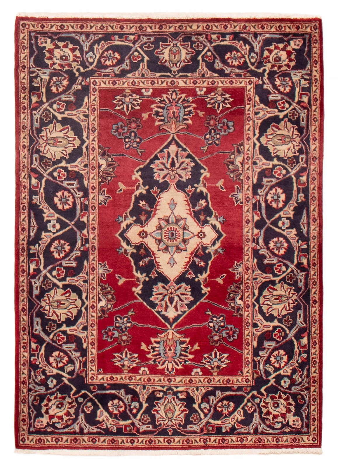 Vintage Traditional Hand-Knotted Area Rug 3\'7\
