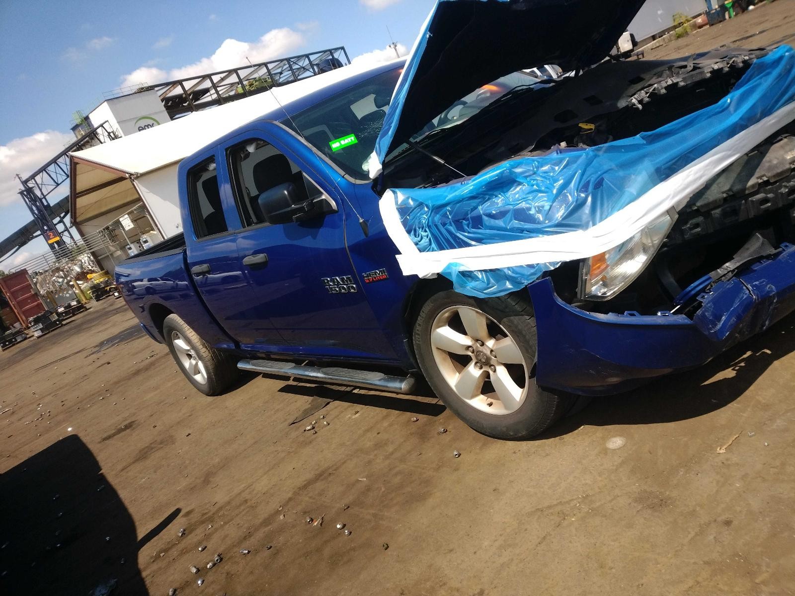 2015 RAM DODGE 1500 PICKUP Rear Right Door Blue OEM USED 148K Miles