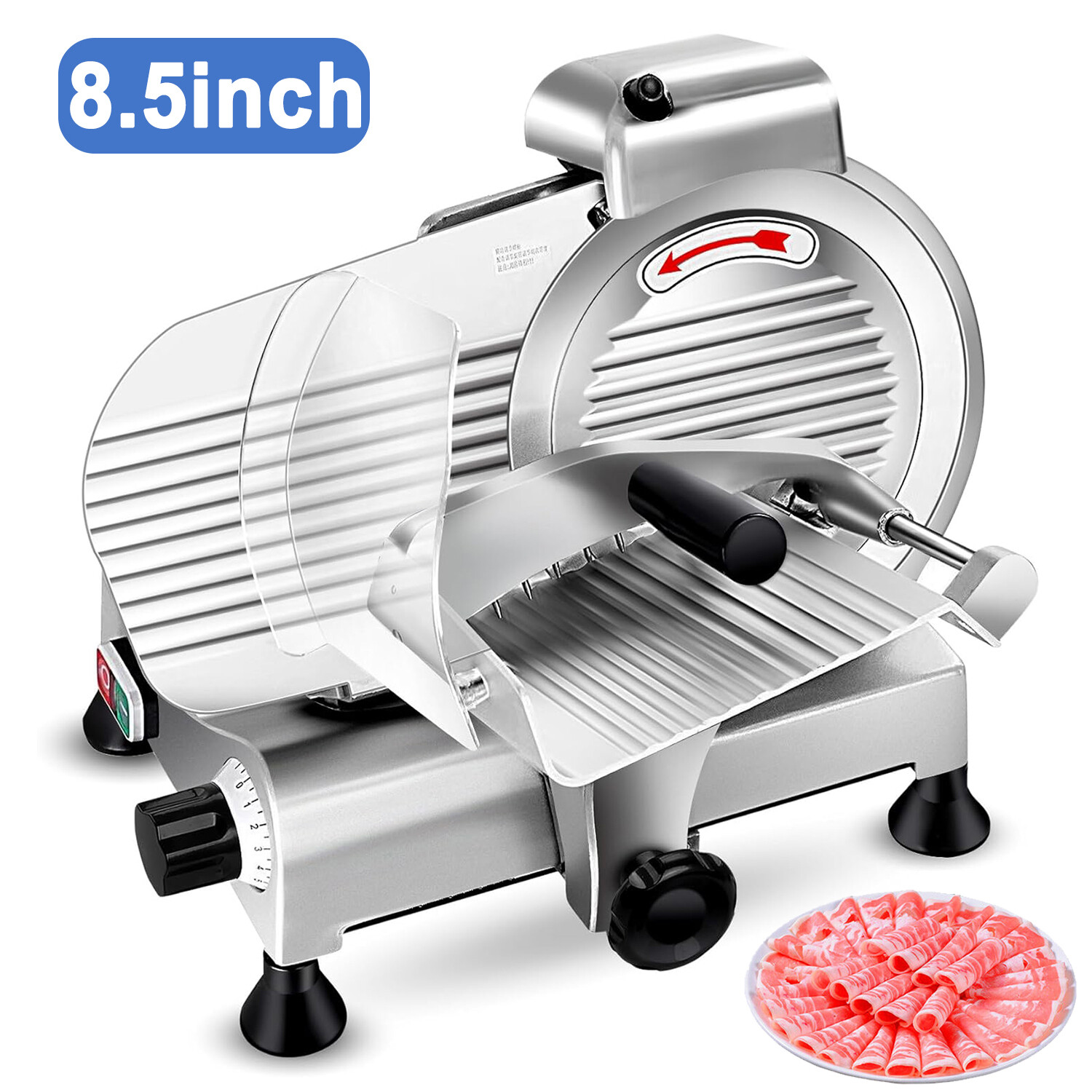 Zomagas Meat Slicer Machine 8.5in 10in Frozen Meat Cheese Deli Slicer Restaurant Zomagas Meat Slicer Machine 8.5in 10in Frozen Meat Cheese Deli Slicer Restaurant