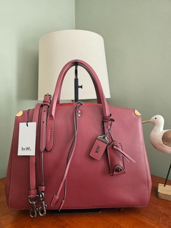 Coach 22821 Cooper Carryall Bordeaux Glovetanned Leather Satchel Bag 1941 NWT