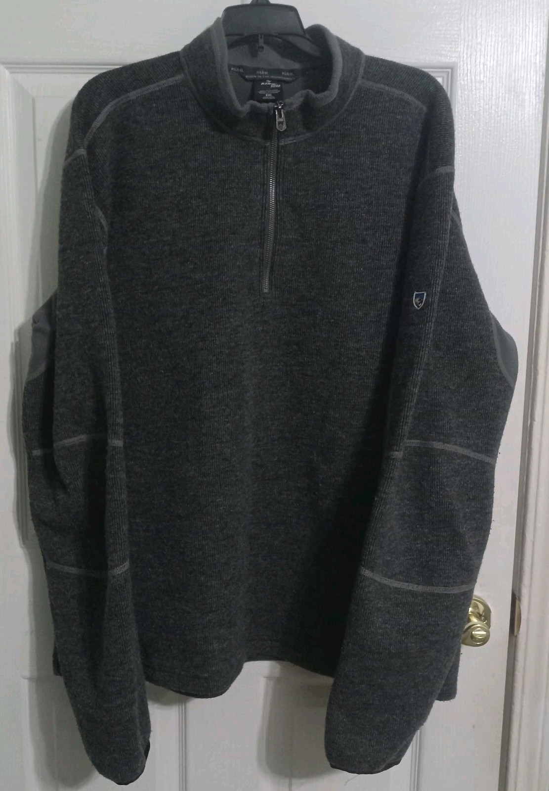 KÜHL Thor 1/4 Zip ThermoKore Fleece Lined  Pullover Gray Outdoor  Size XXLarge
