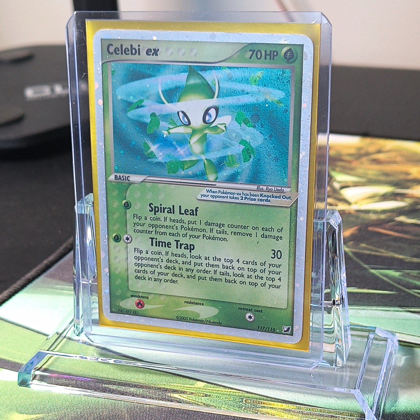 Celebi ex - 117/115 EX UNSEEN FORCES Secret Rare Pokemon TCG 2005 Celebi ex - 117/115 EX UNSEEN FORCES Secret Rare Pokemon TCG 2005