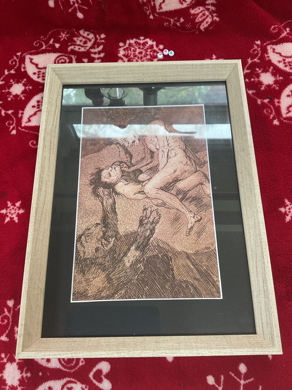 FRANCISCO GOYA RARE 1921 ART PRINT ,HORROR ,HISTORICAL OCCULT DEMONOLOGY framed FRANCISCO GOYA RARE 1921 ART PRINT ,HORROR ,HISTORICAL OCCULT DEMONOLOGY framed