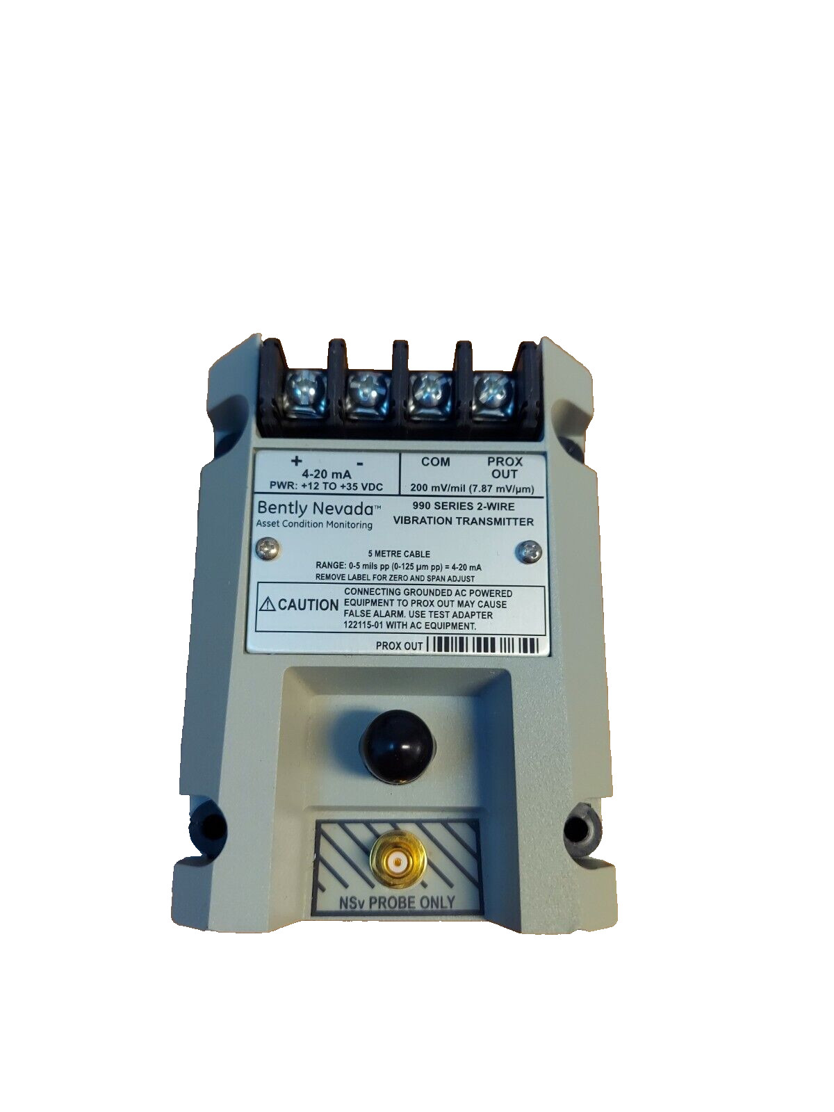 Bently Nevada 990 Custom 2-Wire Vibration Transmitter 990-05-50-02-05 Bently Nevada 990 Custom 2-Wire Vibration Transmitter 990-05-50-02-05
