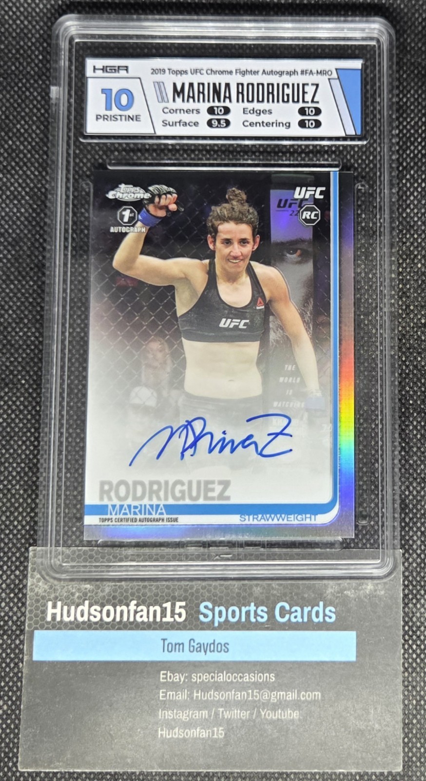 Marina Rodriguez 2019 Topps Chrome UFC Rookie 1st Fighter Auto #FA-MRO HGA 10