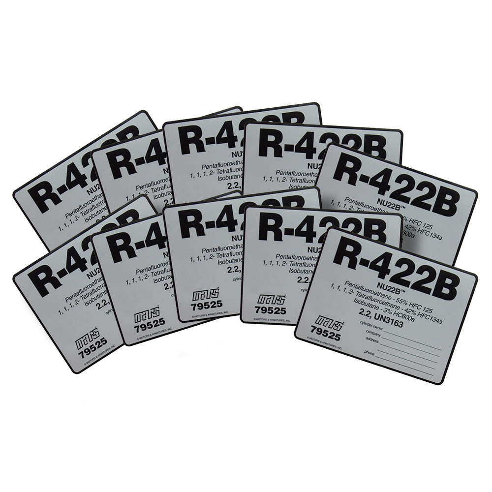 R-422B / R422B Labels # 79525 , Pack of (10)