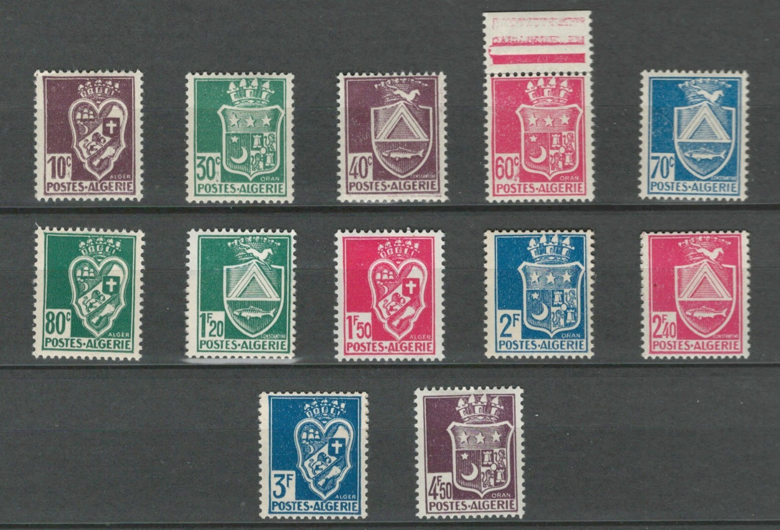ALGERIA FRENCH COLONIES CITIES COATS OF ARM MH SET LOT (ALGE 536) ALGERIA FRENCH COLONIES CITIES COATS OF ARM MH SET LOT (ALGE 536)