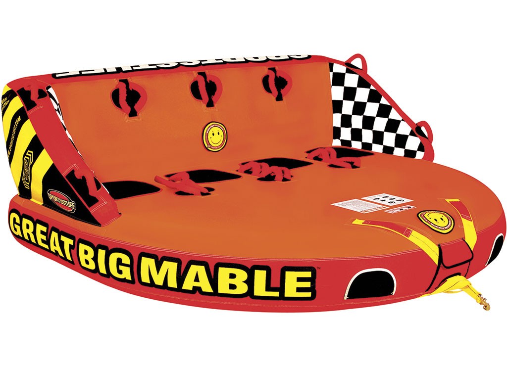 Airhead Great Big Mable Inflatable 1-4 Rider Towable Tube for Boating AHT2218GM