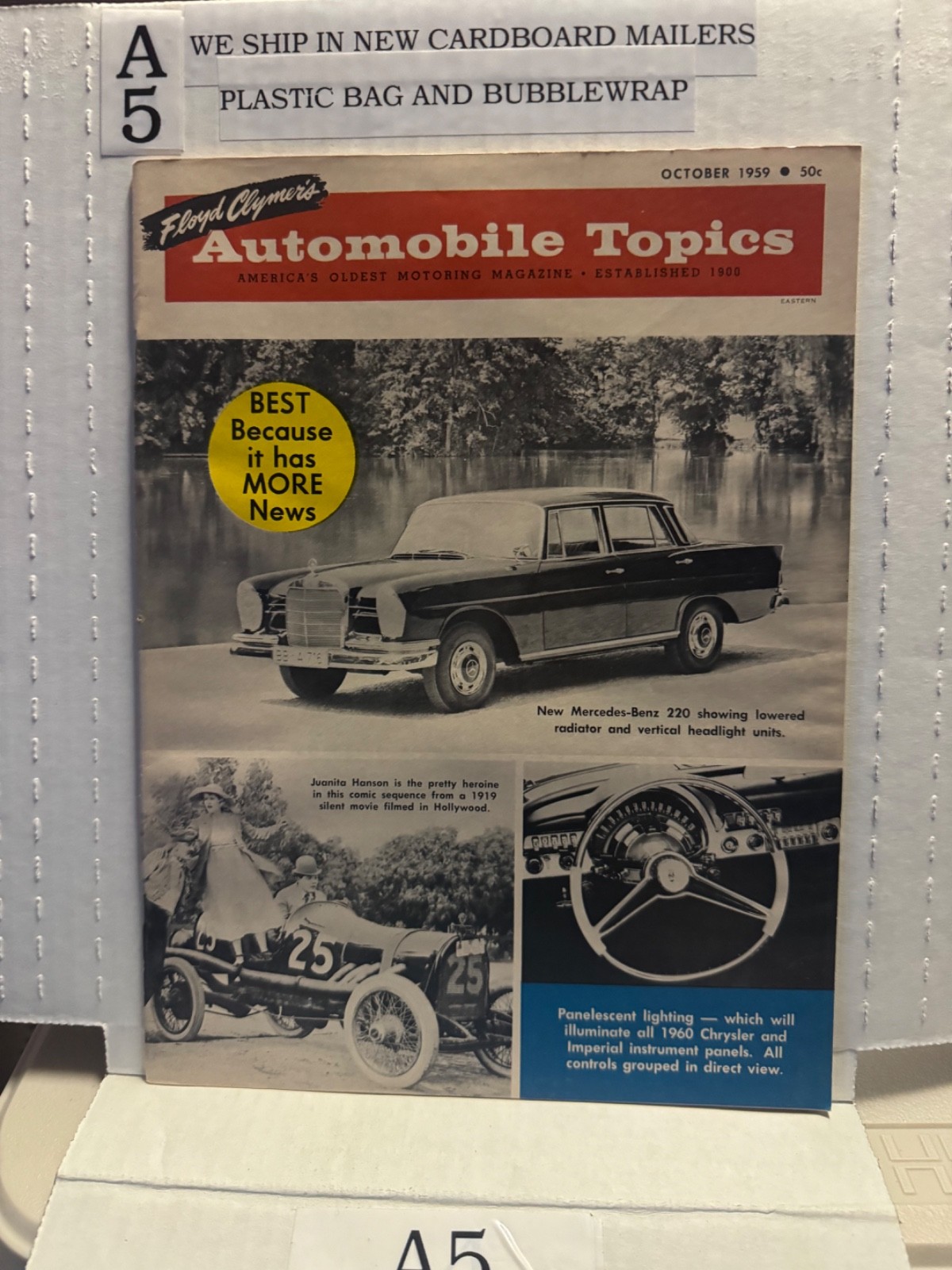 Vintage Automobile Topics Magazine October 1959