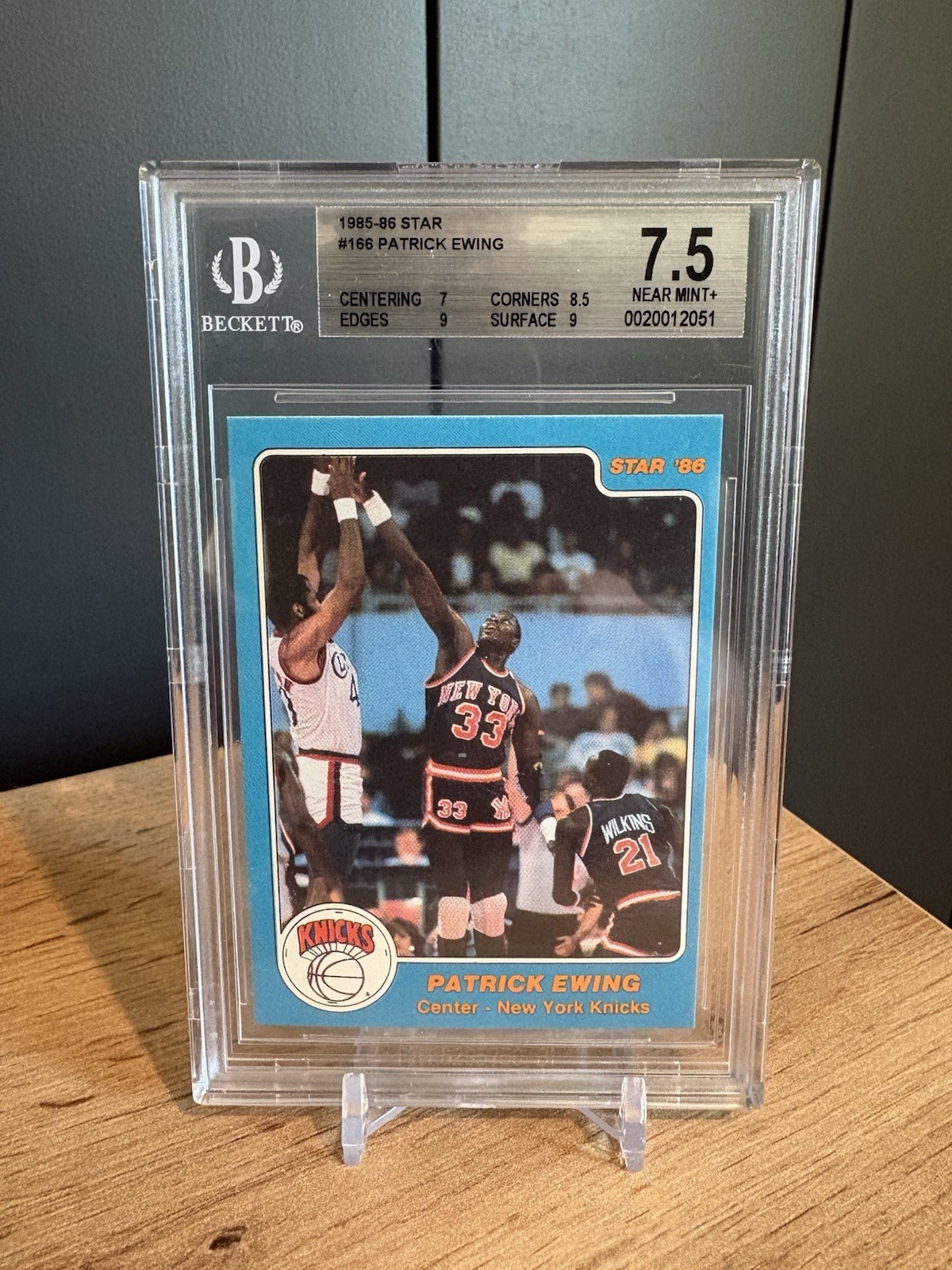 1985-86 STAR #166 PATRICK EWING RC BGS 7.5 Rookie 1985-86 STAR #166 PATRICK EWING RC BGS 7.5 Rookie