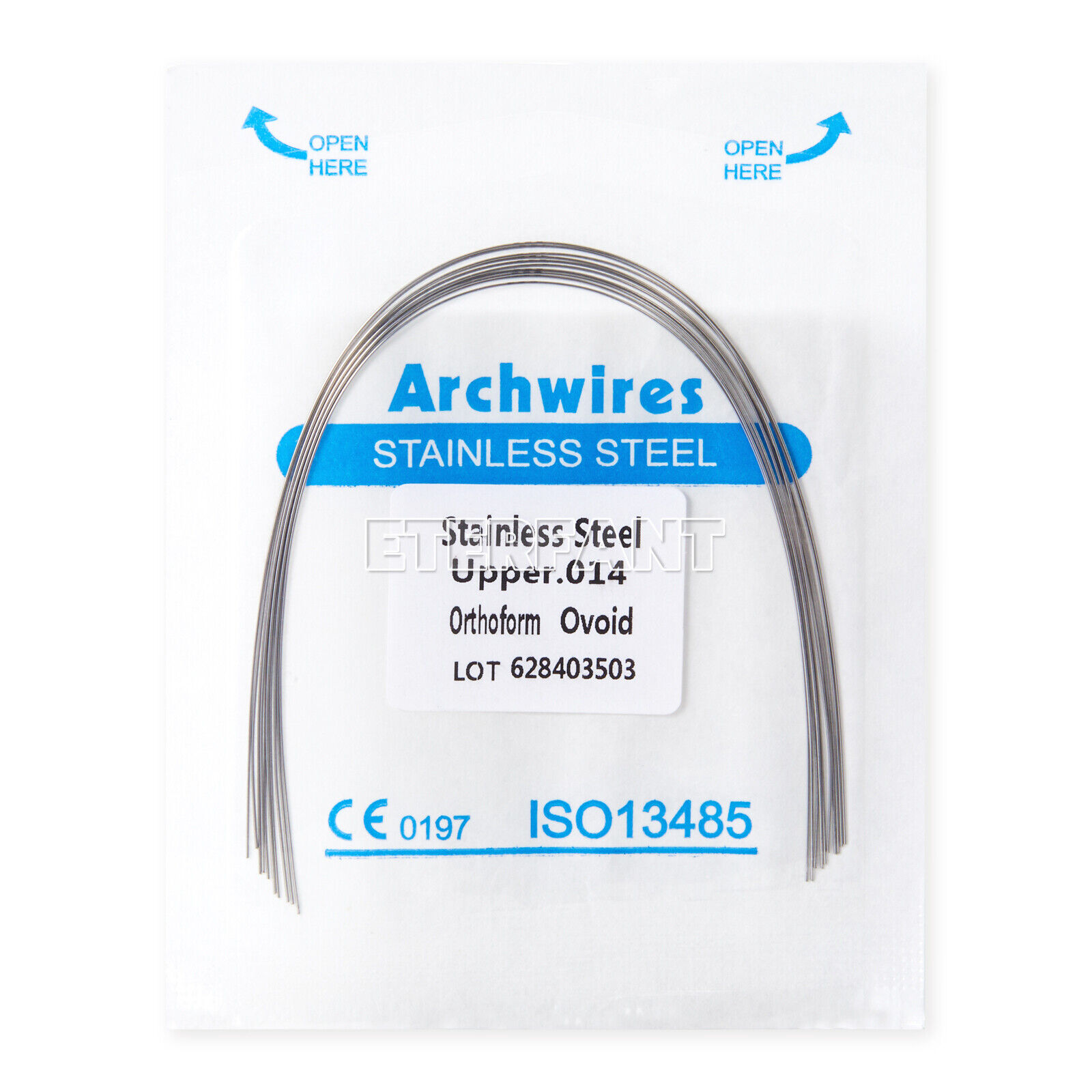 10PCs ETERFANT Dental Orthodontic Arch Wires Stainless Steel Round Ovoid Form