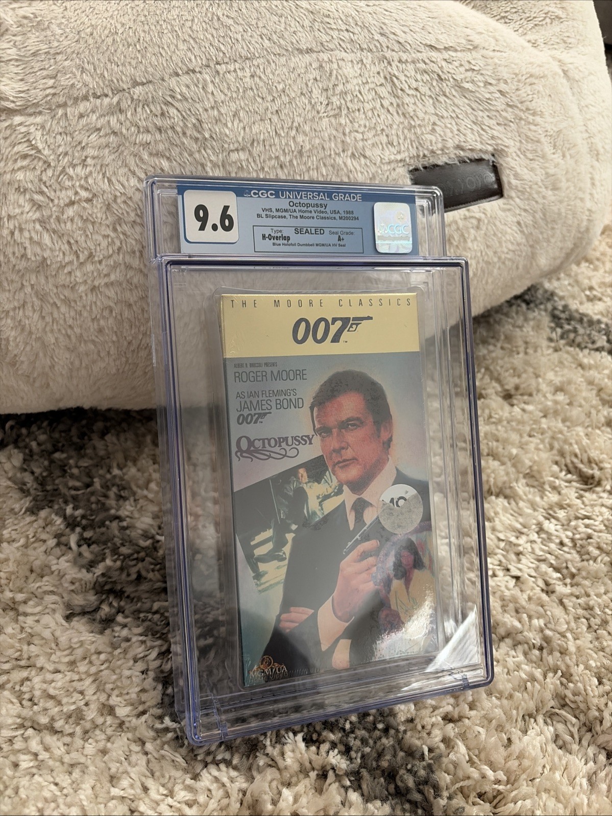 Octopussy VHS 1983 Action MGM/UA Video CGC 9.6 Graded Sealed 1988 Moore Classics Octopussy VHS 1983 Action MGM/UA Video CGC 9.6 Graded Sealed 1988 Moore Classics