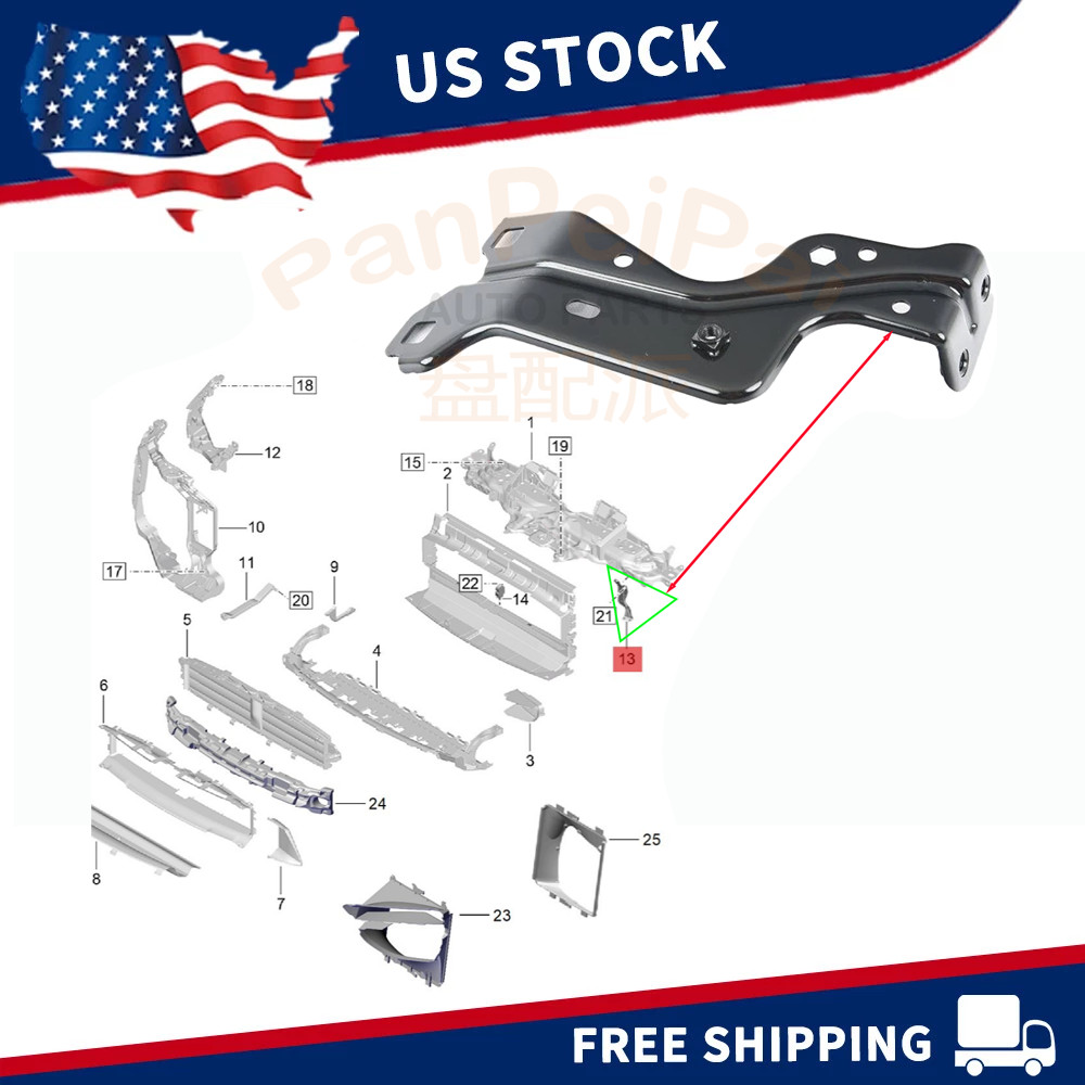 95B807334A Right Front radiator brackets NEW Fit for Porsche 2014-2026 95B807334A Right Front radiator brackets NEW Fit for Porsche 2014-2026