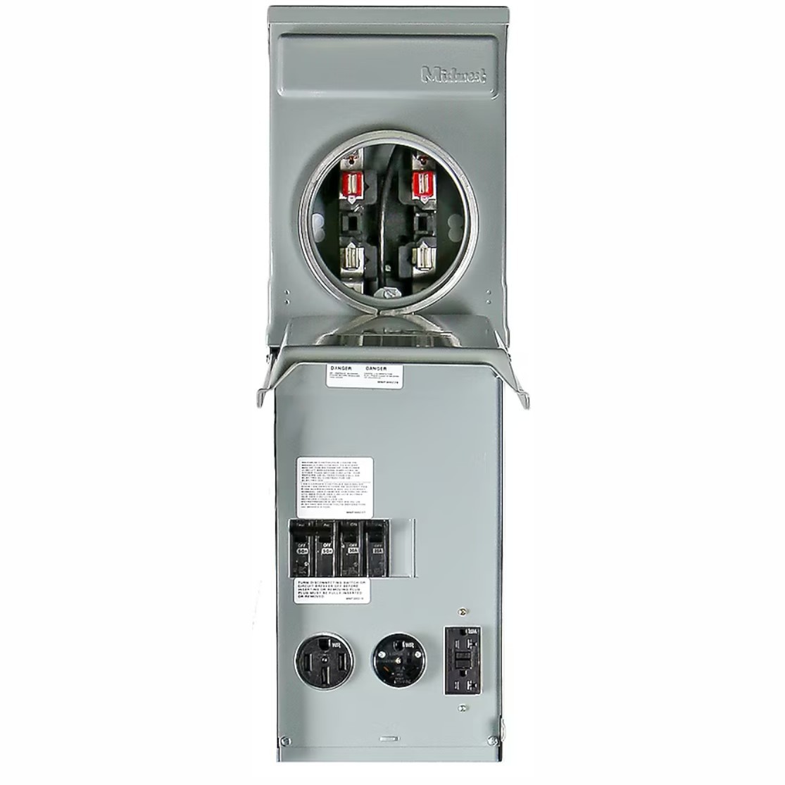 M075C010 100A Metered Surface Mount 50/30/20 GFCI RV Power Panel