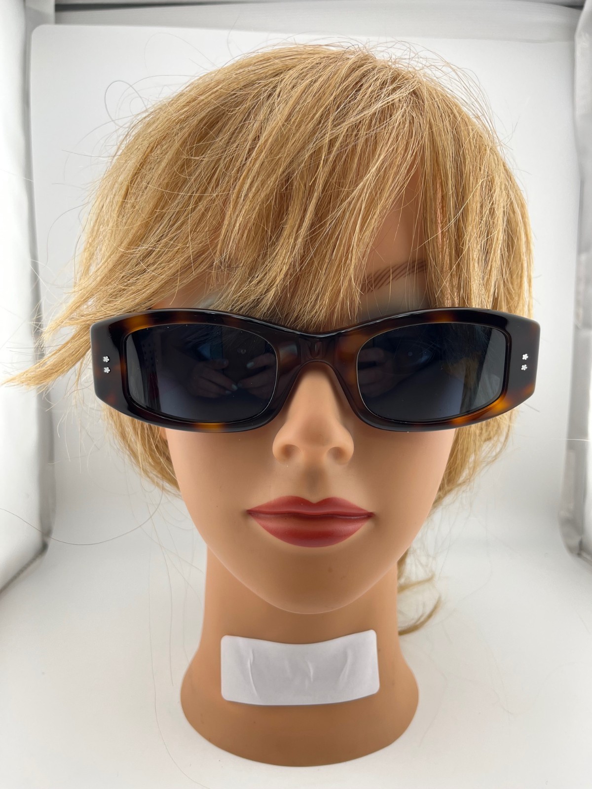 KENZO Paris KZ40166U Sunglasses Tortoise Blue Lenses Rectangle 49-24 53V