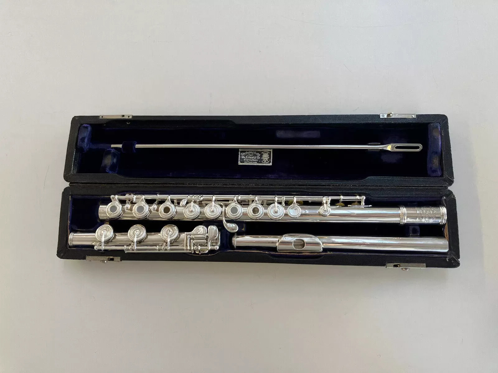 Vintage Wm. S. Haynes Solid Silver Flute With Cases