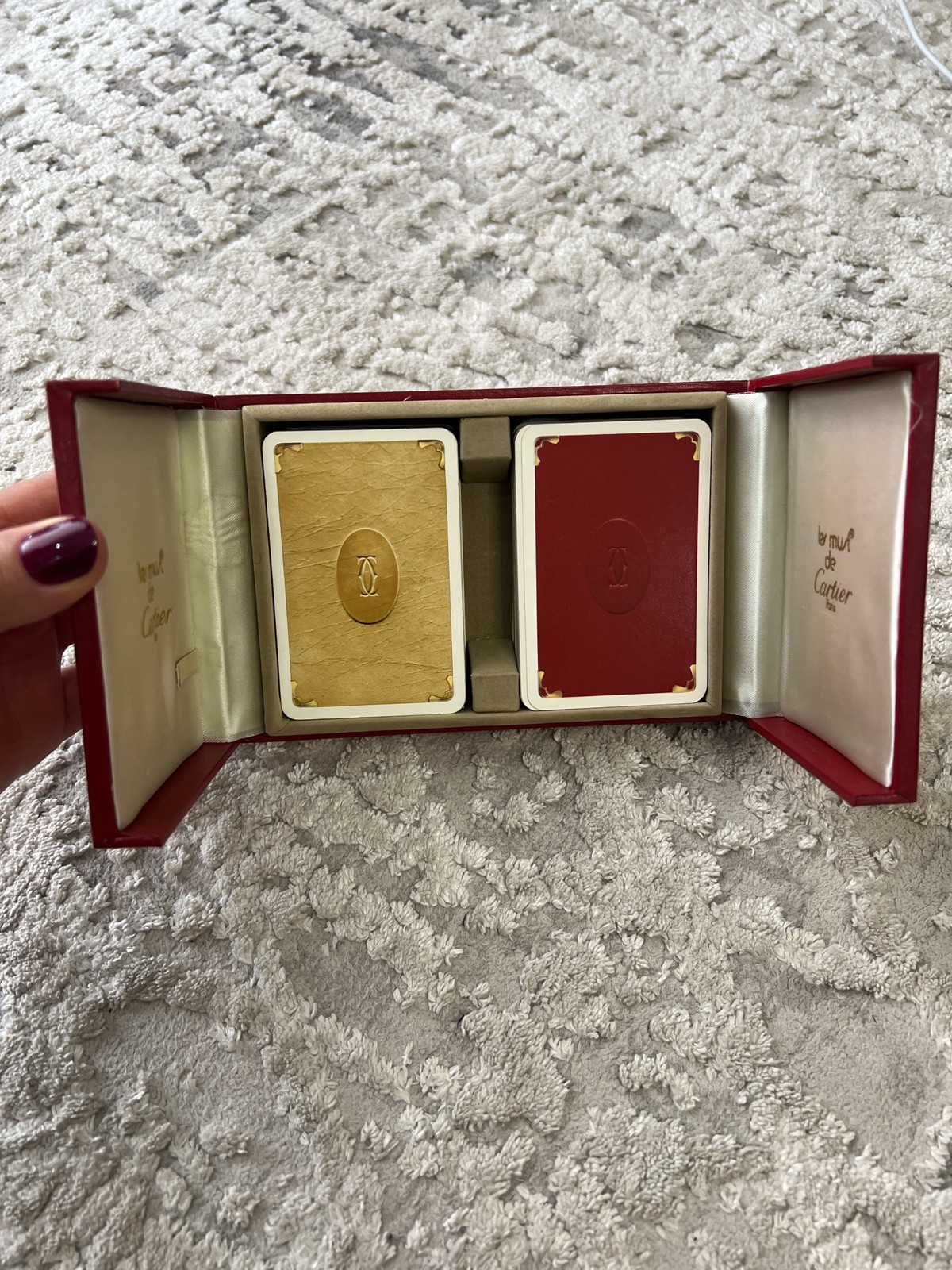 Vintage Cartier Le Must Paris Twin Pack Of Playing Cards Excellent Condition Vintage Cartier Le Must Paris Twin Pack Of Playing Cards Excellent Condition